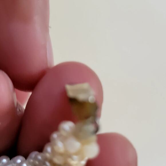 Ivory Twisted Faux Pearl Beaded Necklace Elegant Design & Classic Clasp Closure - Picture 10 of 10